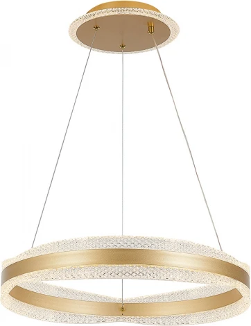 Подвесной светильник Natali Kovaltseva INNOVATION STYLE 83143 нимб с пультом ДУ, моб. приложением 120W, золото, LED