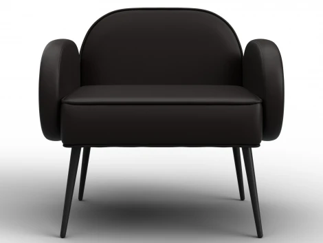 Кресло Лига-086 (Фанера/Металл/Экокожа/Коричневый) Лига Диванов 132433