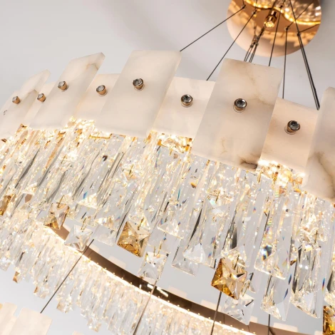 Подвесная люстра светодиодная с регулировкой цветовой температуры Modelux MODELUX ML.6980.800.500P GD