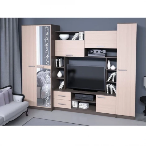 Стенка в гостиную БТС Флора, венге