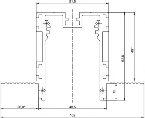 Низковольтный шинопровод встраиваемый SWG SY SY-601201-RC-2-WH