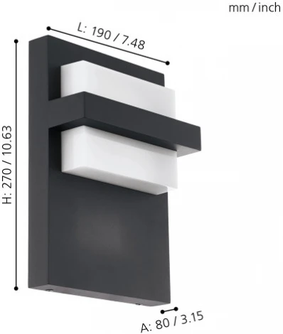 Настенный светильник уличный Eglo Culpina 98088