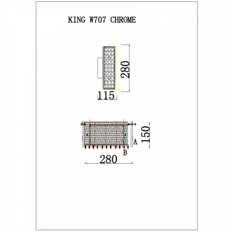 Настенный светильник светодиодный iLamp King W707 CR CHROME
