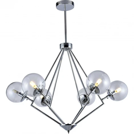 Потолочная люстра на штанге Stilfort Campilo 2037/09/06P (220V, шарики, молекулы)