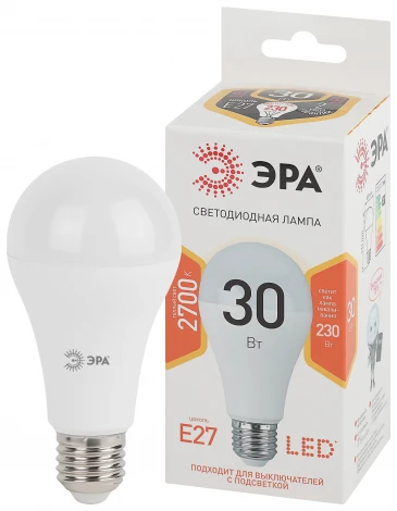 Лампочка светодиодная E27 30W ЭРА LED A65-30W-827-E27