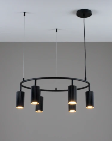 Подвесная люстра кольцо Moderli Cora V11601-6P (220V, на тросе, кольцо)