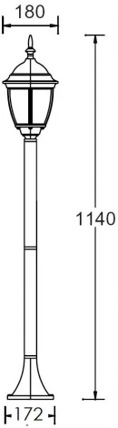 Наземный фонарь IP44 Oasis Light ARSENAL S 91206S Bl (220V, фонарь)