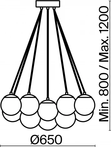Подвесной светильник Freya Fiesta FR5231PL-13CH (220V, на проводе, шарики)