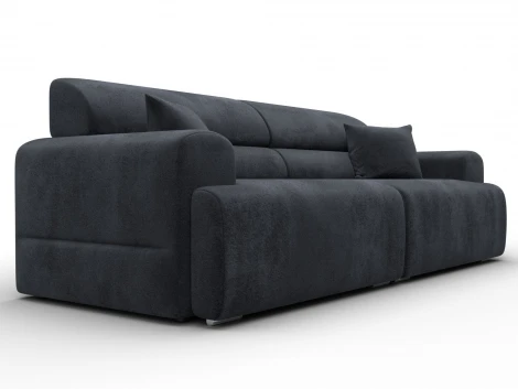 Диван прямой Лига-109 НПБ (ДСП,Фанера,Велюр/Темно-серый) Лига Диванов 136490