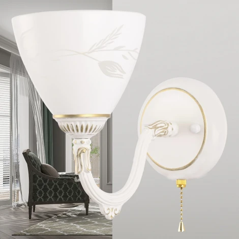 Бра с выключателем Arte Milano AM343837 347837/1W WT+G (220V)