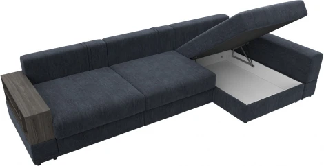 Диван угловой с полкой Лига-055 НПБ Лонг угол универсальный Лига Диванов (Шенилл) арт.129102