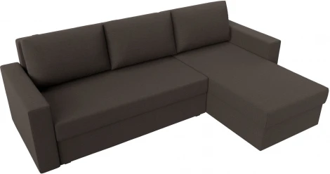 Диван угловой Траумберг Лайт правый угол (Коричневый/Рогожка) Лига Диванов арт.121138