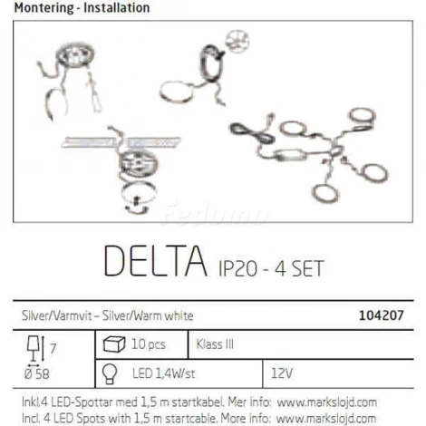 Мебельный светильник Markslojd Delta 104207