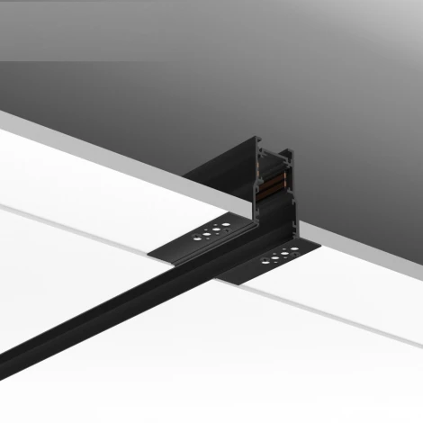 Магнитный шинопровод под гипсокартон встраиваемый под шпаклевку RAUMBERG MG2000Bk (48V)