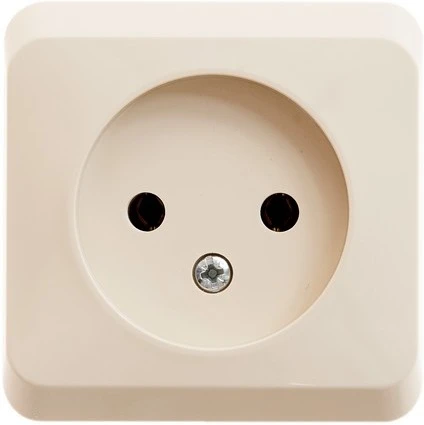 Розетка накладная без заземления (кремовый) Systeme Electric Этюд PA16-001K