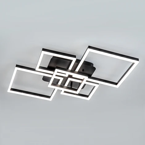 Потолочная люстра светодиодная на штанге с пультом с регулировкой цветовой температуры и яркости LED4U L11040-5 BK