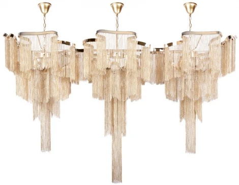 Подвесная люстра Loft It Stream 10208/1400R Gold (220V, на цепи)