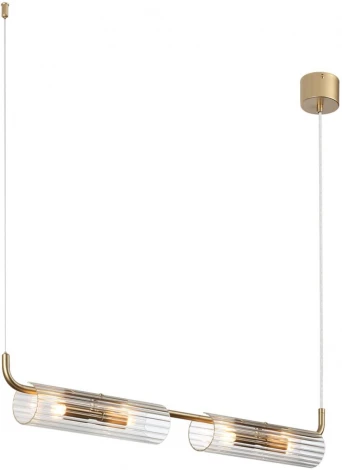 Подвесной светильник Lumion Toronto 6560/4 золотой/прозрачный/металл/стекло G9 4*20W 220V (на проводе)