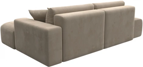 Диван угловой Лига-036 НПБ Модерн правый угол (Бежевый/Велюр) Лига Диванов арт.121407