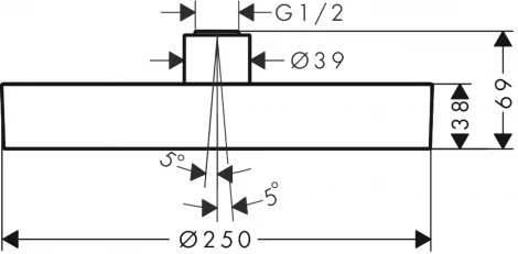 Верхний душ Hansgrohe Rainfinity 26228700