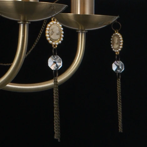 Подвесная люстра ILLUMICO IL0023-5PSQ-24 AB CASTOR (220V, на цепи)