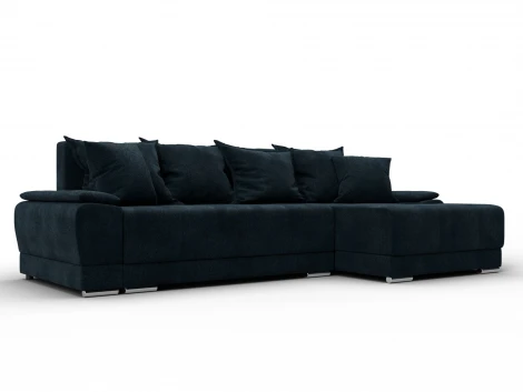 Диван угловой Лига-119 угол правый (ДСП,Брус,Фанера,ЛДС,Велюр/Графит) Лига Диванов 137098