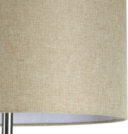 Торшер Lumion Nikki 8250/2F никель/бежевый, металл/текстиль Е27 2*60W 220V (выключатель, круглые)