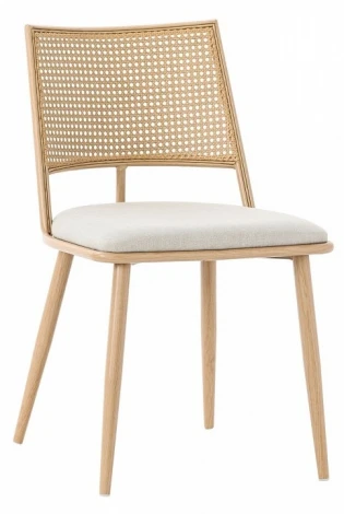 Набор из 4 стульев Unity Echo Hesby (Бежевый,Черный/Металл,Ротанг,Велюр) арт.HSBI_DC2245_black_4