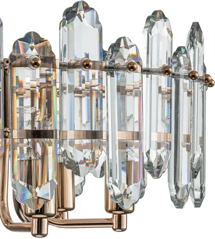 Подвесная люстра Escada Tiara 2111/6S Gold 1х40Вт Е14, металл/стекло, золото (220V, на цепи, круглые)