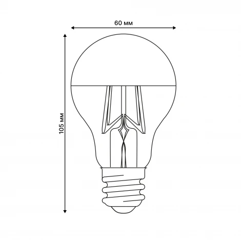 Лампа светодиодная, прозрачная колба с зеркальным отражателем, белый свет 4000K Uniel SKY LED-A60-4W/4000K/E27/CL MIRROR/CHROME PLS02WH