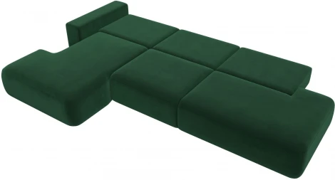 Диван угловой Лига-036 НПБ Модерн Лонг левый угол (Зеленый/Велюр) Лига Диванов арт.121427L