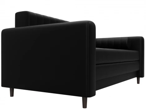 Диван прямой Лига-070 (ЛДСП,Брус,Фанера/Дерево/Экокожа/Черный) Лига Диванов 129751