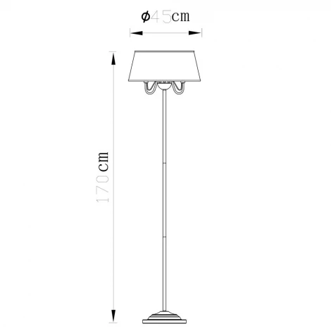 Торшер Arte Lamp Aurora A1150PN-3CC
