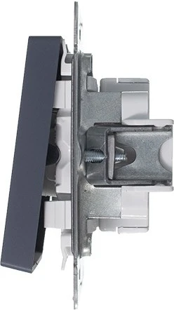 Переключатель встраиваемый перекрестный одноклавишный (грифель) Systeme Electric AtlasDesign ATN000771