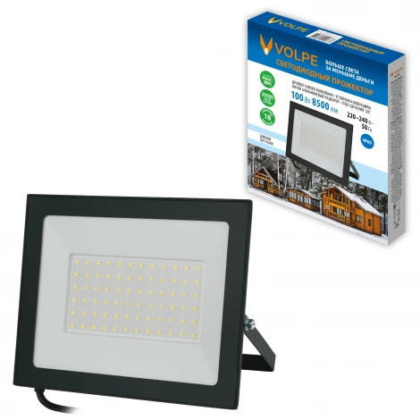 Прожектор уличный светодиодный 6500К черный Volpe ULF-Q519 100W/6500K IP65 220-240V BLACK