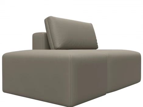 Модули диван и пуф Лига-060 НПБ (ЛДСП,Брус,Фанера/Пластик/Экокожа/Бежевый) Лига Диванов 130084