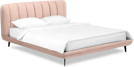 Кровать Amsterdam ОГОГО (арт.750820), (Велюр/Бежевый)