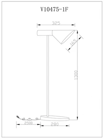 Торшер с выключателем Moderli Turin V10475-1F (220V)