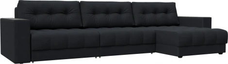 Диван угловой с декором Лига-049 НПБ Лонг Лига Диванов (Замша) арт.128510