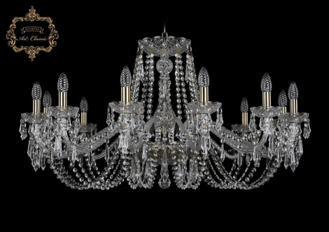 Подвесная люстра Art Classic 11.23 11.23.12.360.Br.Dr (220V, хрусталь, на цепи, подсвечник, свеча)