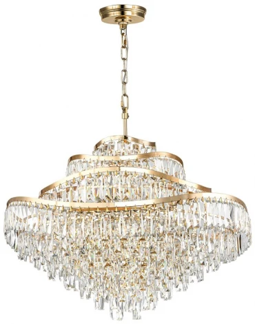 Подвесная люстра каскадная Odeon Light Wayta 5073/25 золото/прозрачный/металл/хрусталь E14 25*40W (220V, на цепи)