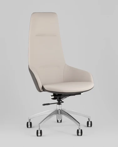 Кресло руководителя TopChairs Soulo светло-серый, серый арт.УТ000039418