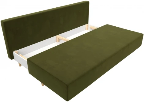 Диван прямой Лига-033 (Зеленый/Микровельвет) Лига Диванов арт.121081