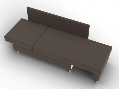 Кушетка Лига-098 (ДВП,ДСП,ЛДСП,Брус,Фанера/Дерево/Рогожка/Коричневый) Лига Диванов 132576