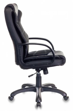 Кресло руководителя Бюрократ CH-839 черный Leather Black эко.кожа крестовина пластик