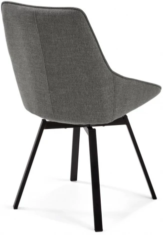 Обеденный стул La Forma (ex Julia Grup) Jenna (Серый/ Сталь,Фанера,Пена,Металл)