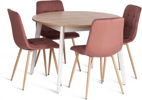 Стул CHILLY (mod. JSC-220) / 2 шт. в упаковке Tetchair (Велюр,Металл /Коралловый) арт.24569