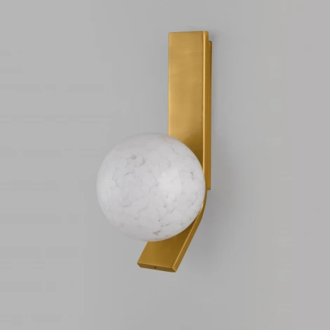 Бра Eurosvet Luxor со стеклянным плафоном 40019/1 латунь