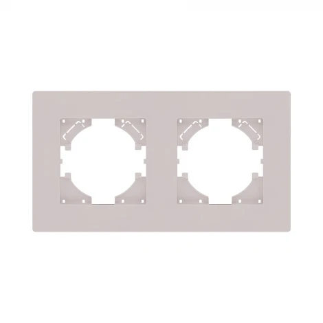 Рамка 2-постовая кашемир матовый Kollinger Aspekt AT2CM