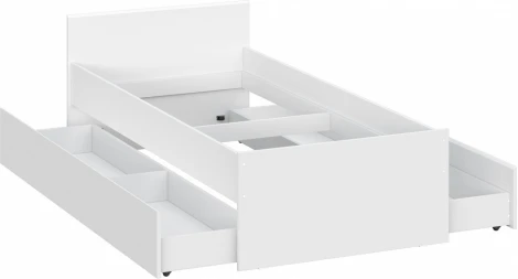 Кровать Woodville Валенсия белый текстурный